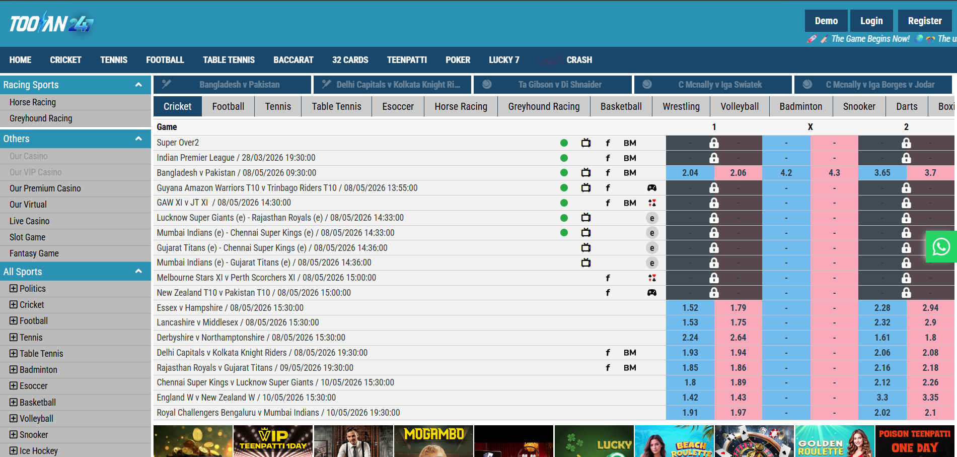 Toofan247 - Official Betting Exchange India